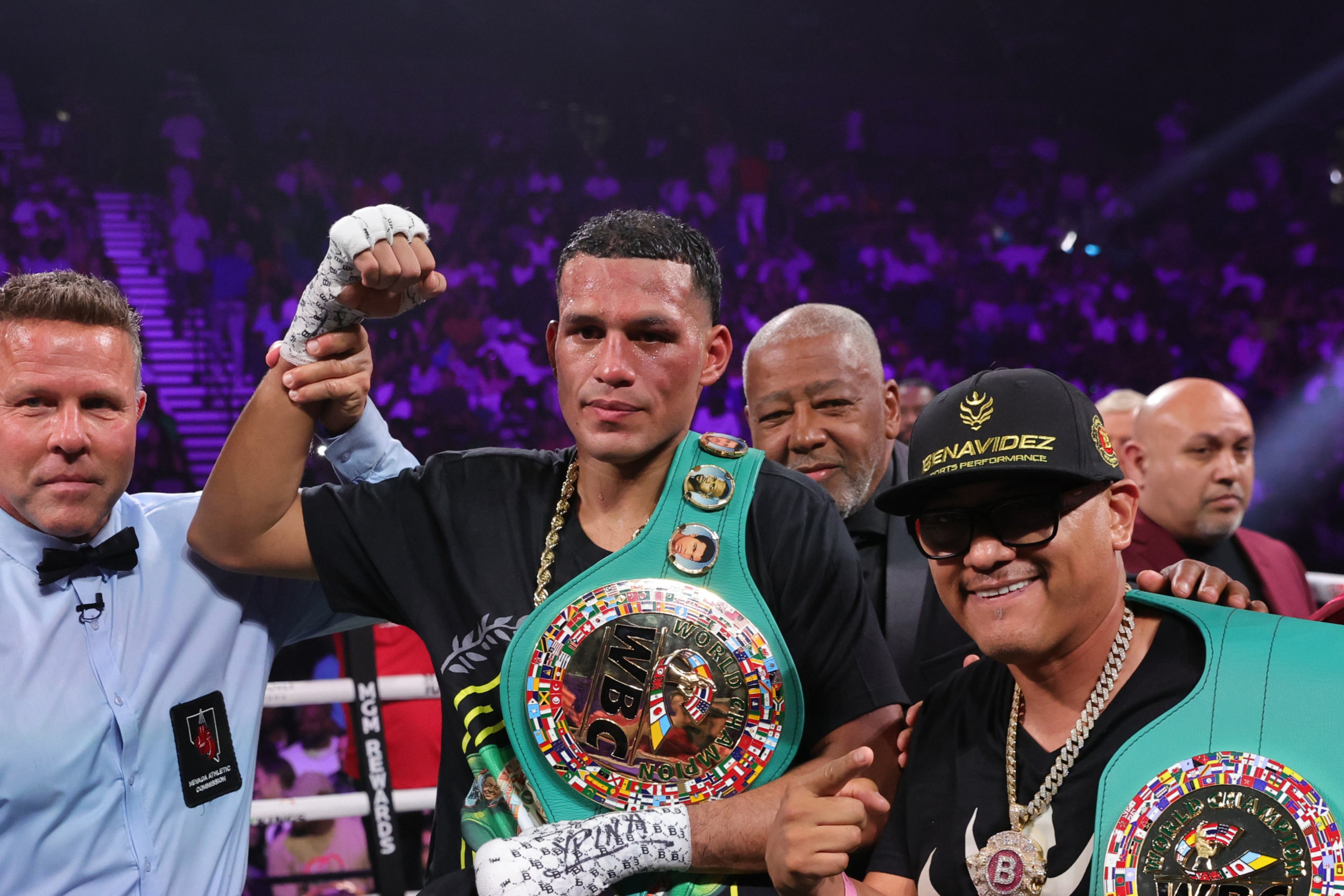 Many fans want to see Canelo fight David Benavidez (center)